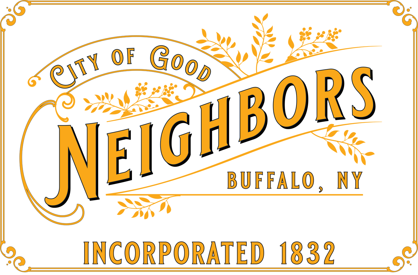 City of Good Neighbors Buffalo, NY design. Incorporated 1832
