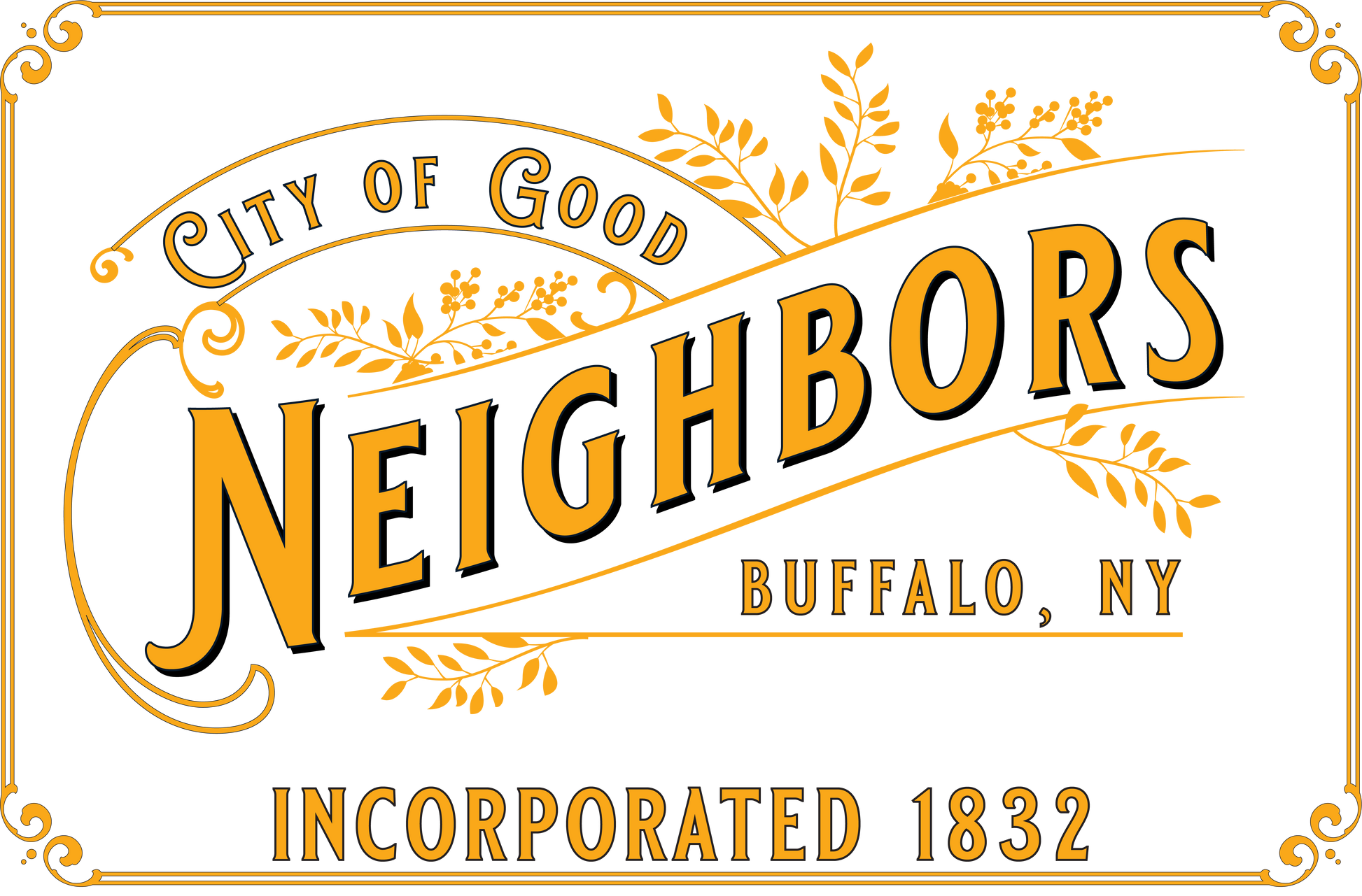 City of Good Neighbors Buffalo, NY design. Incorporated 1832