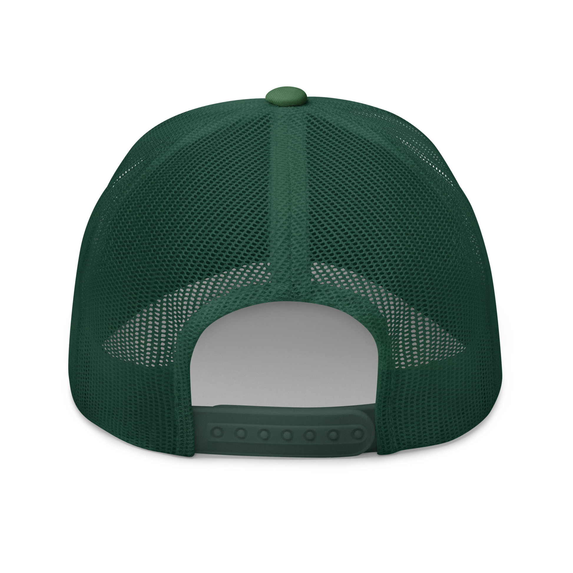 back of green hat.