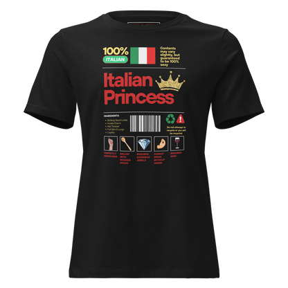 Italian Princess black tshirt