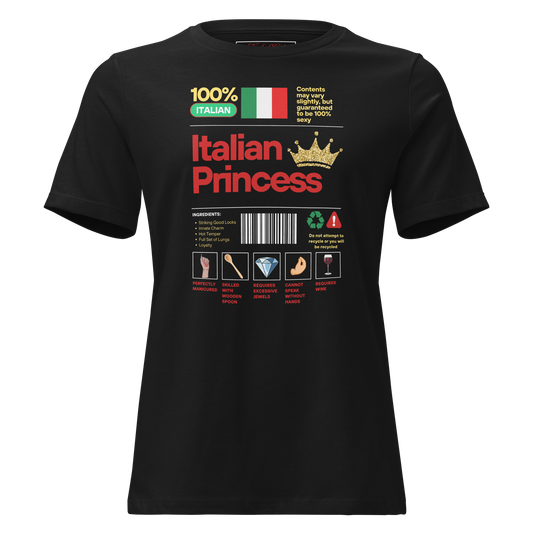 Italian Princess black tshirt
